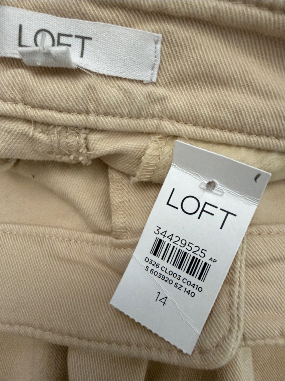 LOFT Beige Wide-Leg Trousers - Picture 3 of 8